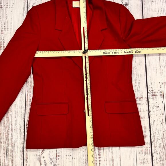 Pendleton Red Virgin Wool Blazer 12 Tall Lined Classic Preppy Jacket - Picture 7 of 10